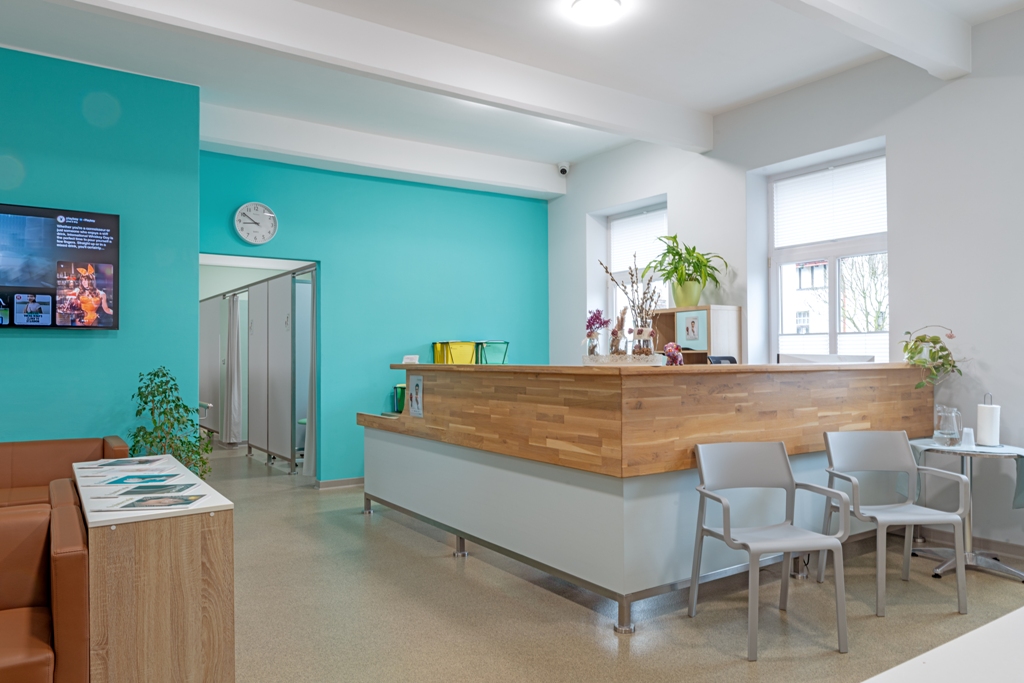Recepce kliniky Eurekofyzio